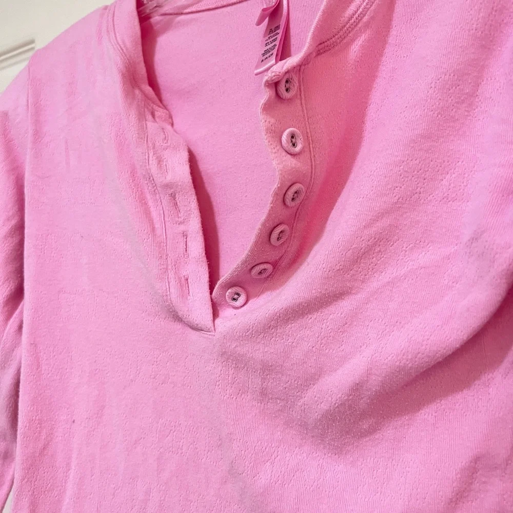 SKIMS Pink Cozy Pajama Set Intimates Sleepwear - Two Piece Set -‎ small Kim K - Picture 10 of 11